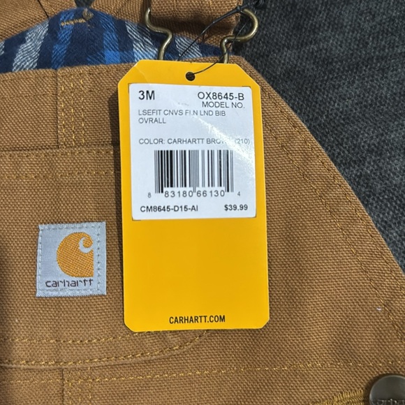 Carhartt Yellow Overalls Durable Canvas Workwear - Picture 4 of 4